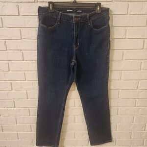 Old Navy Women's Dark Blue Jeans Size 12 EUC Straight
